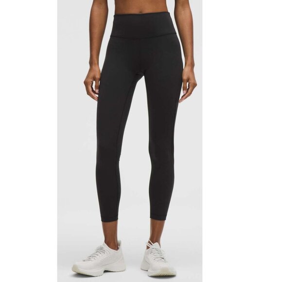 Lululemon Wunder Train Mesh Panel High-Rise Tight 25" Everlux In Black - Picture 1 of 7